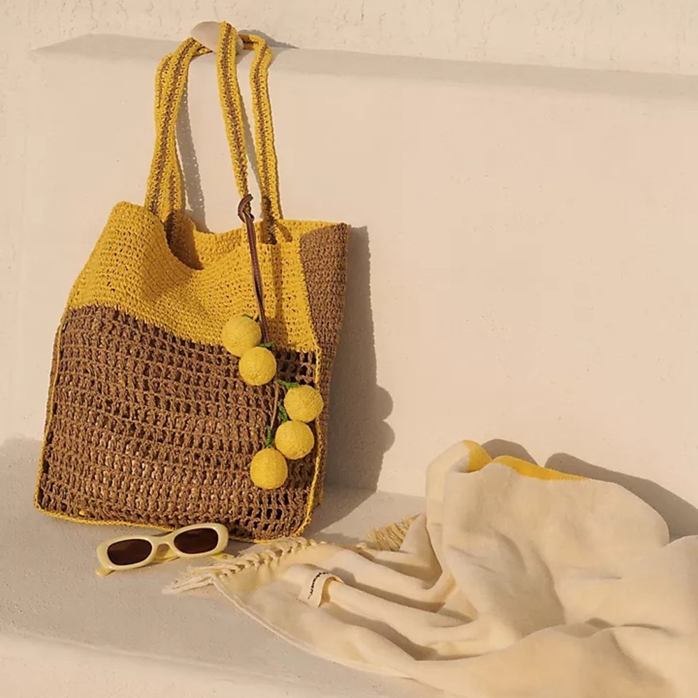 Anthropologie Raffia Icon Tote - Picture 2 of 5